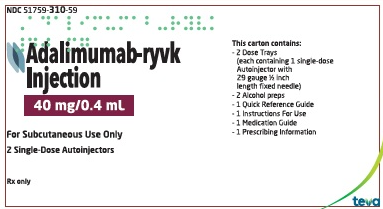 Adalimumab-ryvk (40mg/0.4 mL) IJ  51759-0310-59